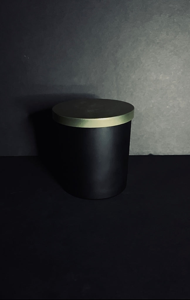 Matte Black Tumbler with CC Gold Lid